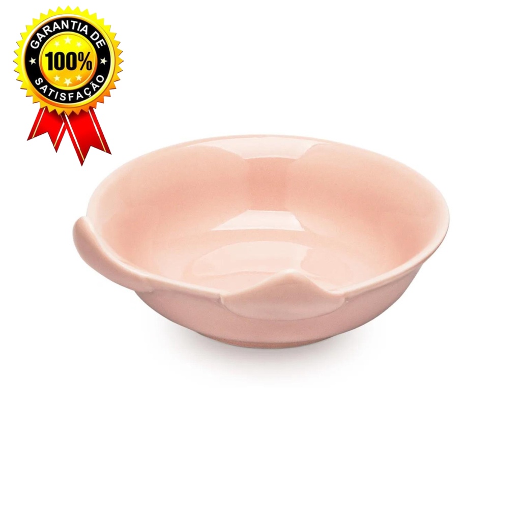 Comedouro Para Gato Rosa Porcelana Tigela 320ml Prato Pet em Oferta na Shopee