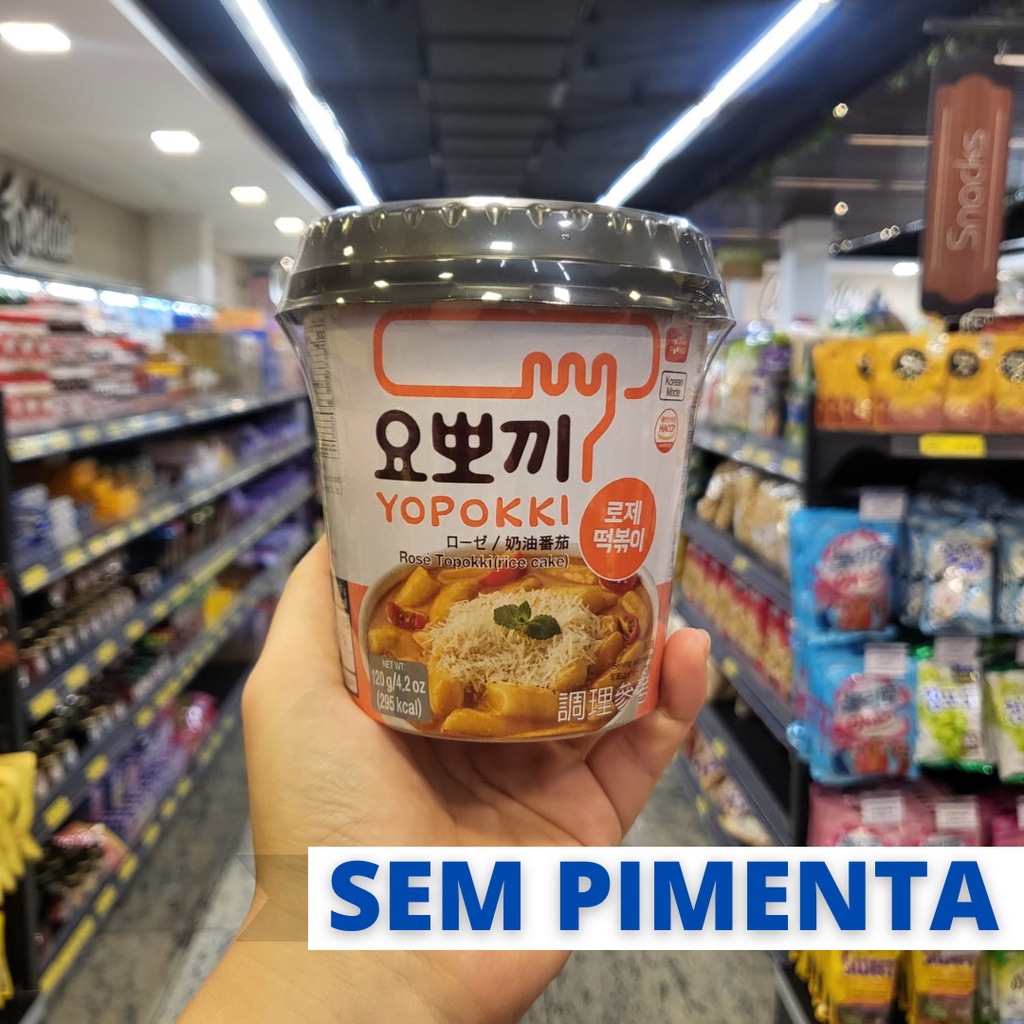 Massa de Arroz Sticks Yopokki Sabor Rosé 120g - Copo