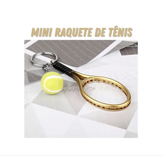 Chaveiro Esportivo Mini Raquete De Tênis