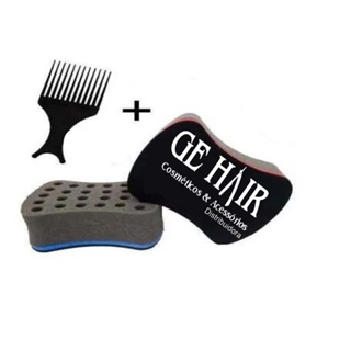 Esponja Nudred Bucha Enrolar Cabelo + Pente Afro em Oferta na Shopee