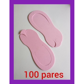 Chinelo Eva Descartavel Rosa Pedicure,salão,hotel,motel,clinica E Spa Com 100 Pares 3mm num 38