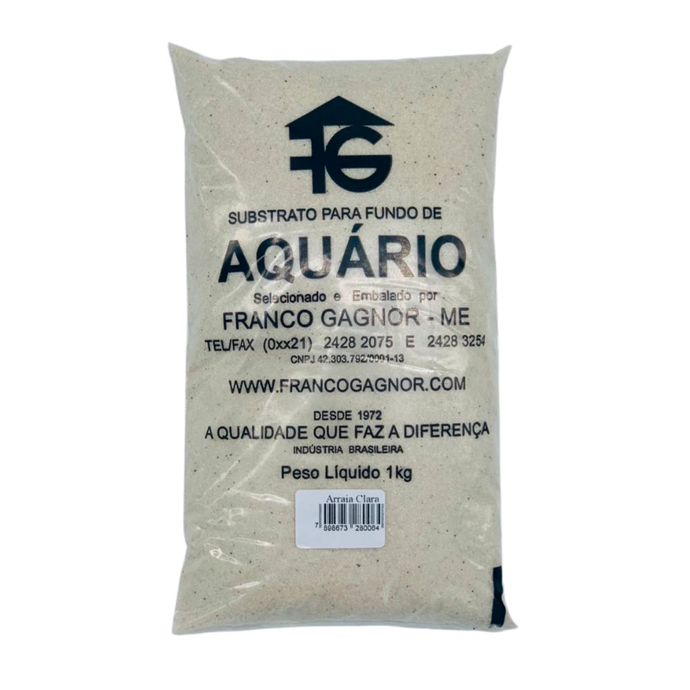 Cascalho Para Aquários Arraia Clara areia 1kg - Franco Gagnor