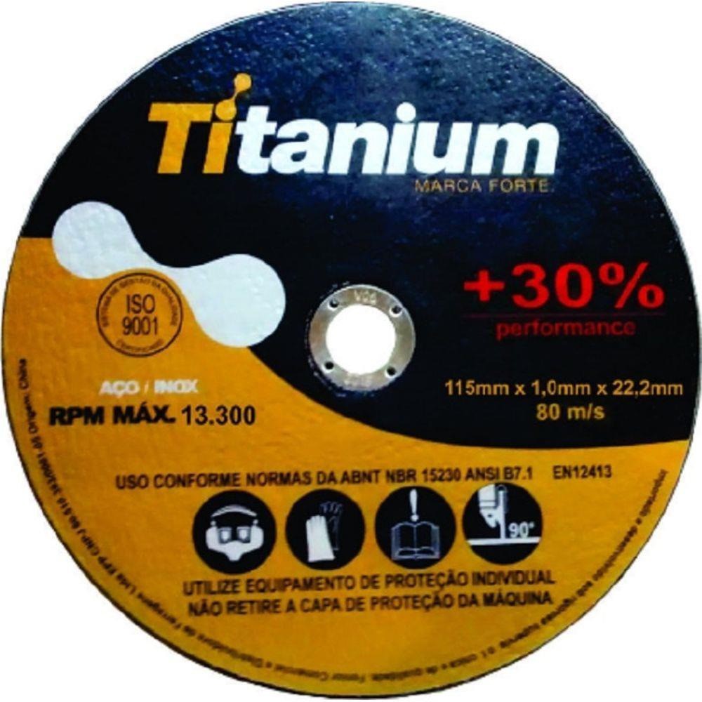 Disco De Corte Fino Inox 4.1/2 X 1,0 - Titanium