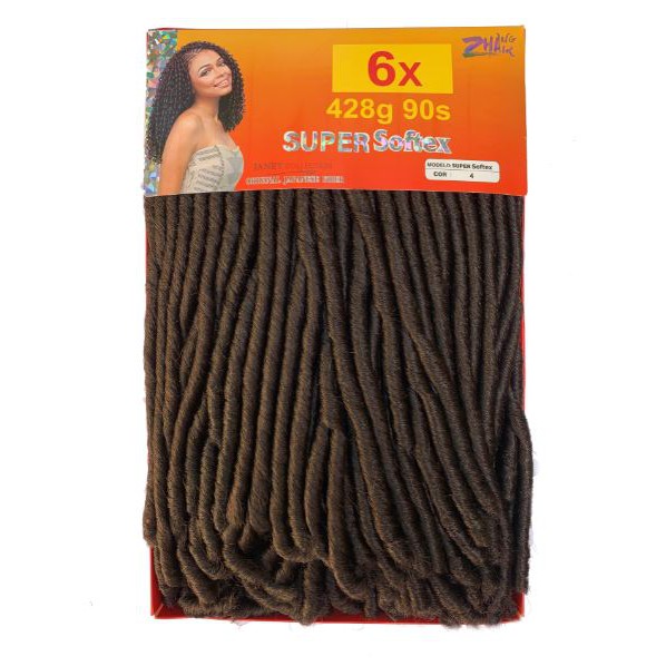 Cabelo Nina Softex Pacotão 428 gramas Original + Agulha  - Castanho Escuro