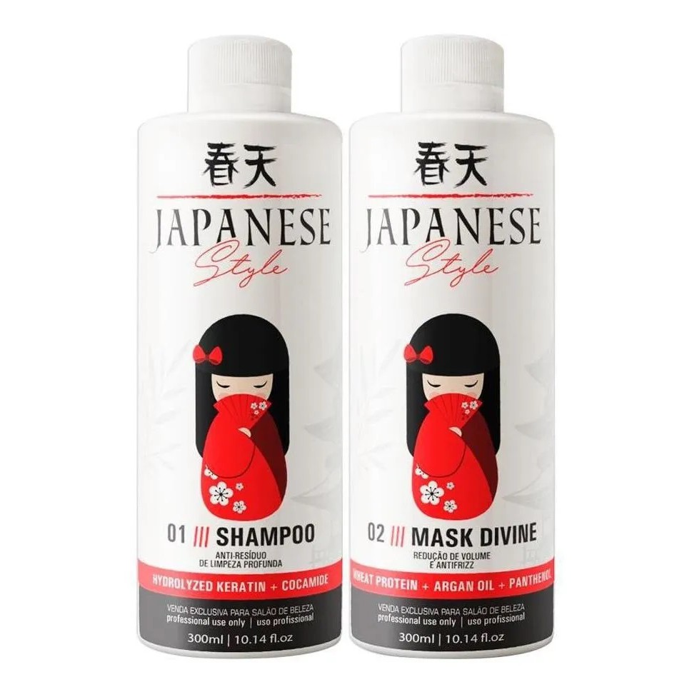 kit escova japanese style 2x300ml em Oferta na Shopee