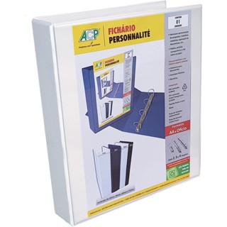 Fichário Personalizável Branco A4 c/4 argolas (25,5x31,5x4 cm) em Oferta na Shopee