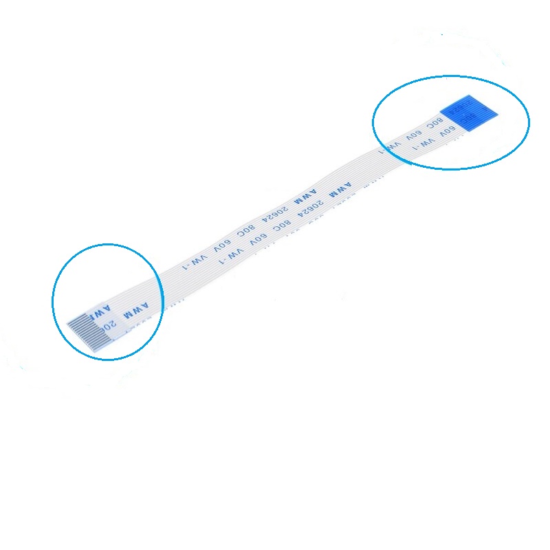 Cabos flat com 6, 8, 10 e 12 vias, Passo 0,5mm - 8cm - 10cm - 12cm -15cm - 20cm - 25cm - Normal ou invertido em Oferta na Shopee