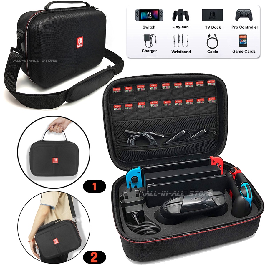 Nintendoswitch/OLED Hard Shell Protective Carry Travel Case Portátil De Transporte De Armazenamento Grande Saco Para Nintendo Console Do Switch Acessórios