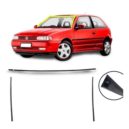 Jogo Borracha Moldura Parabrisa Friso Gol Parati Bola G2 H em Oferta na Shopee