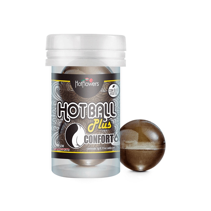 Bolinhas Explosivas que Inibem o Desconforto Durante o Sexo Anal - Hot Flowers Hot Ball Plus Conforto - 2 Unidades em Oferta na Shopee