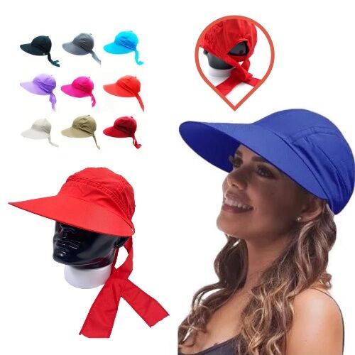 Chapéu Viseira Boné Feminino Verão Praia Piscina Caminhada Sol com laço em Oferta na Shopee