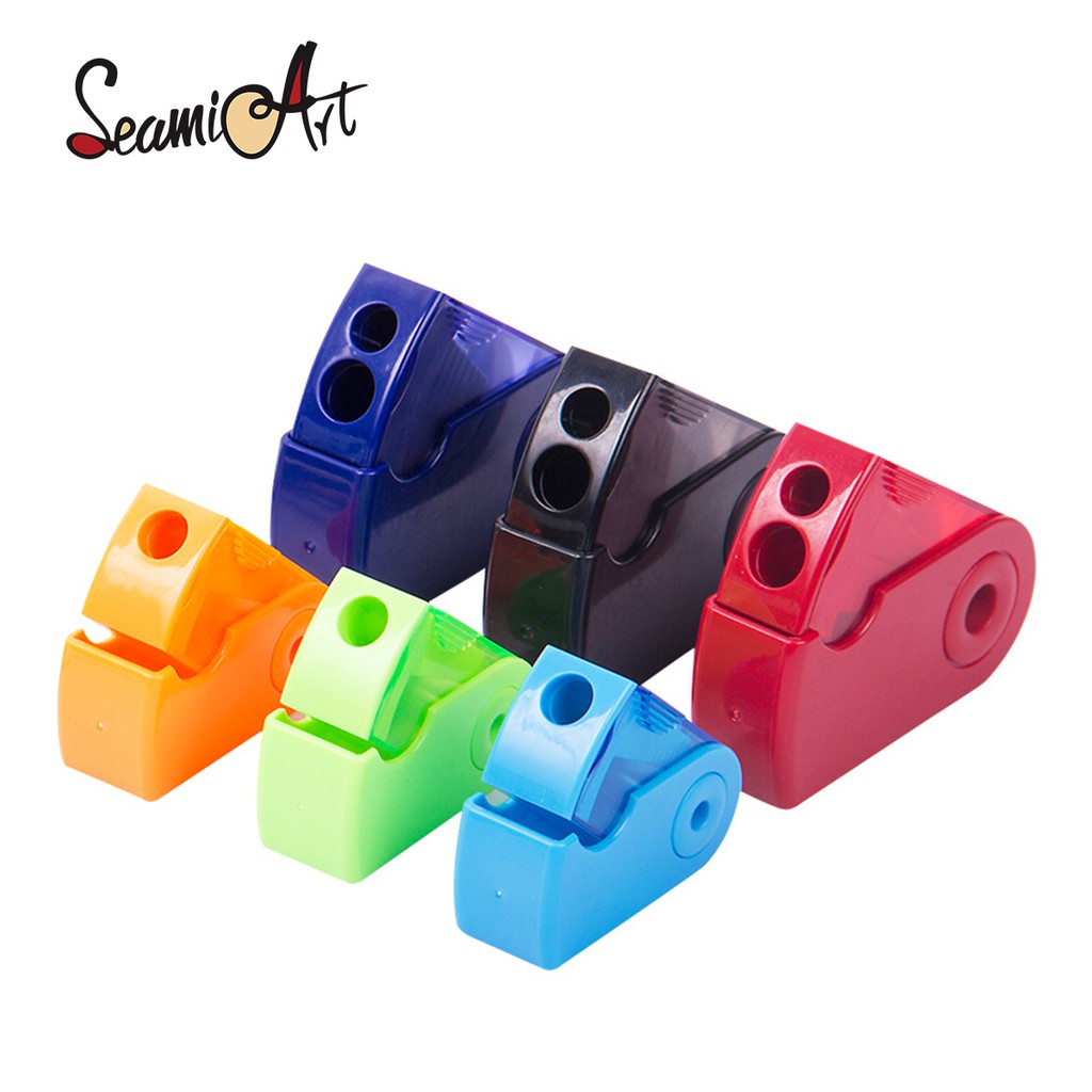 SeamiArt Faber Castell 1 Pc Push Pull Único / Duplo Furo Sharpener _ Multifuncional Papelaria Escolar De Esperança De
