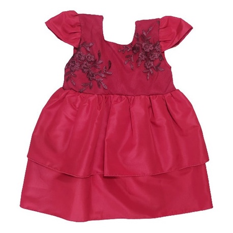 Vestido Bebe Menina Roupa De Bebe Menina Vestido Vermelho de festa