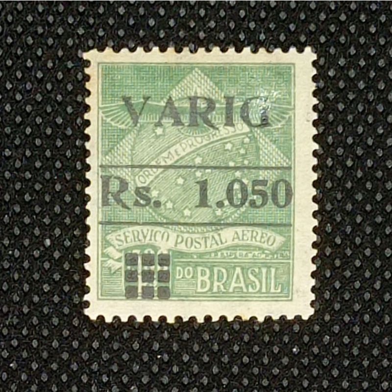 SELO VARIG SOBRECARGA PRETA - 1.050/1.300 RÉIS - V-09 DE 1930 - NOVO COM GOMA - MW077