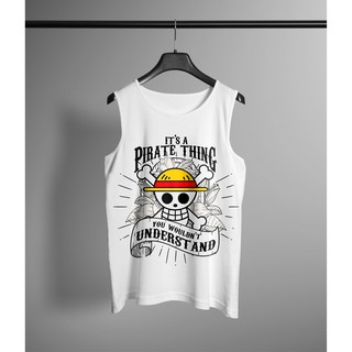 Camiseta masculina regata One Piece piratas do chapeu de palha Luffy