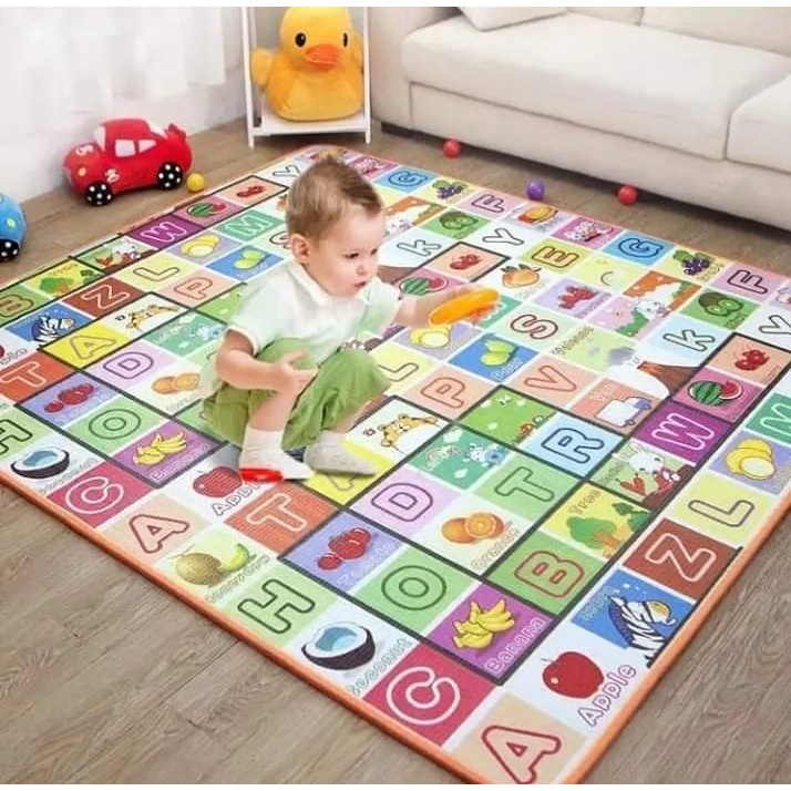 Tapete Infantil De Atividades Gigante Térmico Tatame Educativo Para Bebê com bolsa 1,20x1,80