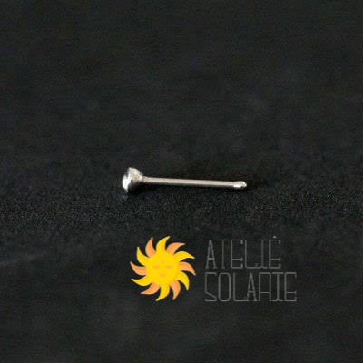 Detalhes do Piercing Nostril Reto em Aço Cirúrgico Ponto de Luz