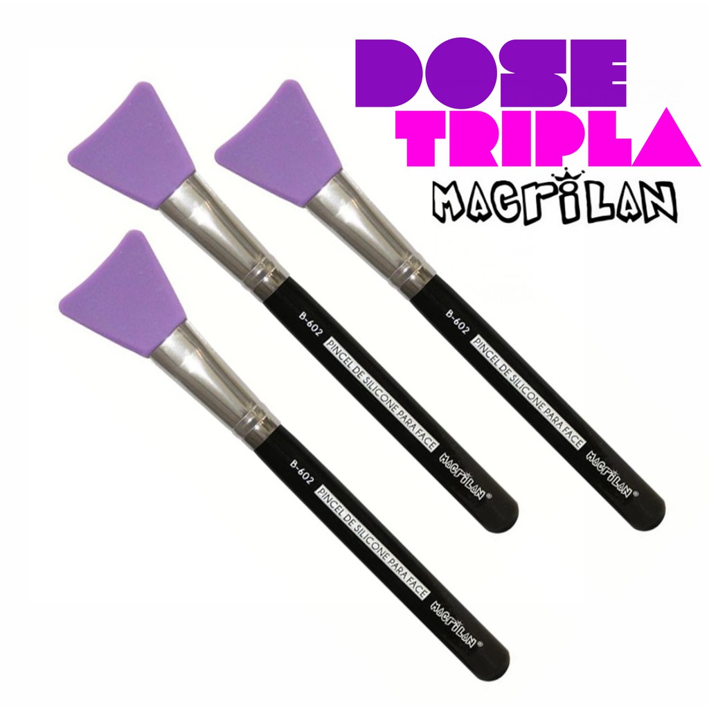 3 Pincel silicone máscara de argila diversas pincel facial silicone aplicador