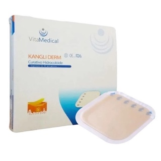 Curativo Bandagem Hidrocoloide Elástico Hipoalérgico Kangli Derm VitaMedical 10X10