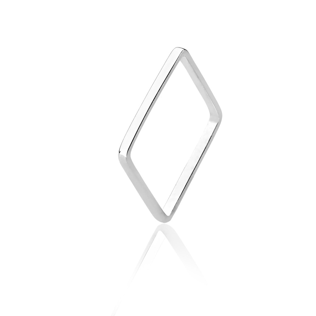 Anel Quadrado De Prata 925 Legítima Aliança Xuxa Luxo em Oferta na Shopee