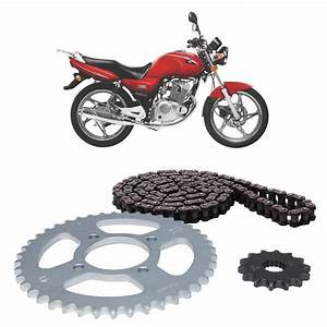 Kit Relação Transmissão Aço 1045 Yes 125 Suzuki / Intruder 125 + Coxim da Coroa...modelo original