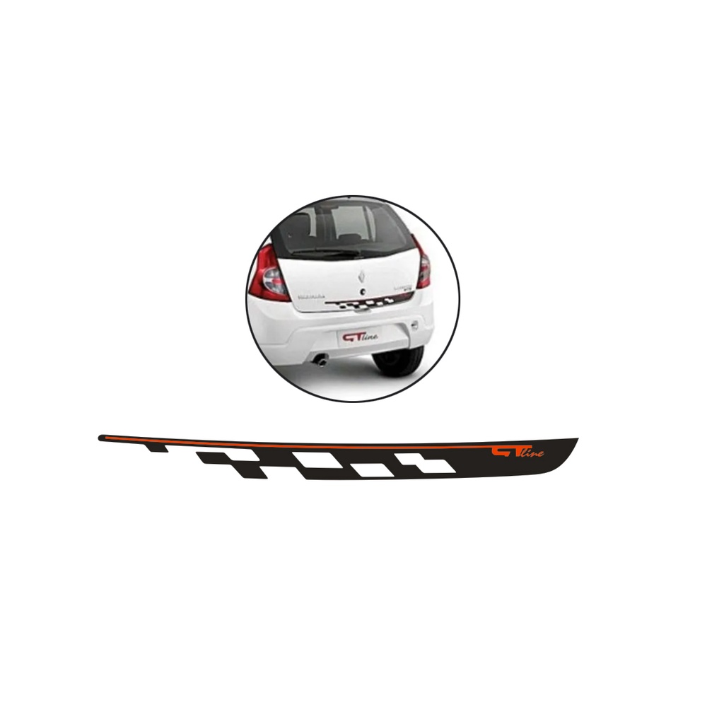 Adesivo Faixa Traseira Renault Sandero GT-Line Vibe Acessórios Faixa Porta-malas