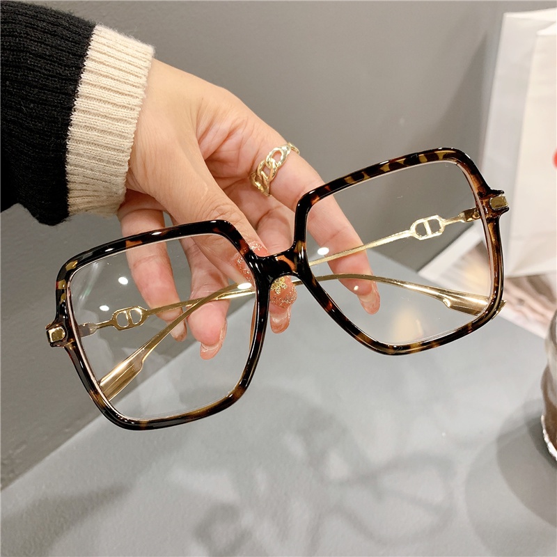Óculos De Moda Quadrados Retro Femininos Anti-Azul Light Bloking Metal Frame Glasses Tendê...