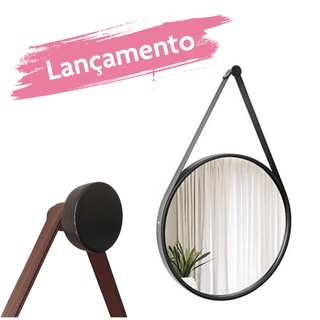 Pino Suporte Pendurador Espelho Adnet Decoração moderna cor Preto