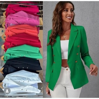 Blazer Alfaiataria feminino com botões Fake/ Blazer social alfaiataria / blazer alfaiataria Boutique