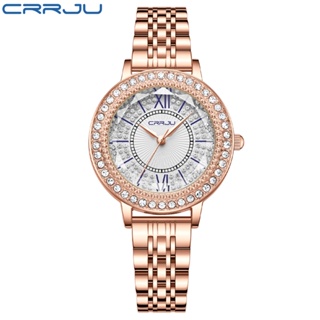 CRRJU Relógios Femininos Marca Original Nova Discagem De Luxo Em Aço Inoxidável Design Moda Casual Negócios Esportes Quartzo Impermeável 5001 X em Oferta na Shopee