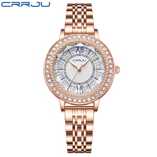 CRRJU Relógios Femininos Marca Original Nova Discagem De Luxo Em Aço Inoxidável Design Moda Casual Negócios Esportes Quartzo Impermeável 5001 X em Oferta na Shopee
