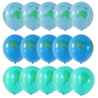 Atacado 10pcs Balão De Látex De 12 Polegadas Mapa Tema Festa De Aniversário Espaço Vagando Planeta Decoração De Casamento Suprimentos De Do Dia Da Terra