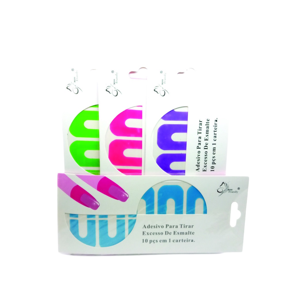 Adesivo Protetor Para Esmaltação De Unhas 2 Cartelas Com 10 Unidades cada