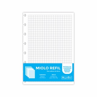 Refil para Caderno de Discos Quadriculado Abyara Graf (Compatível com Caderno Inteligente)