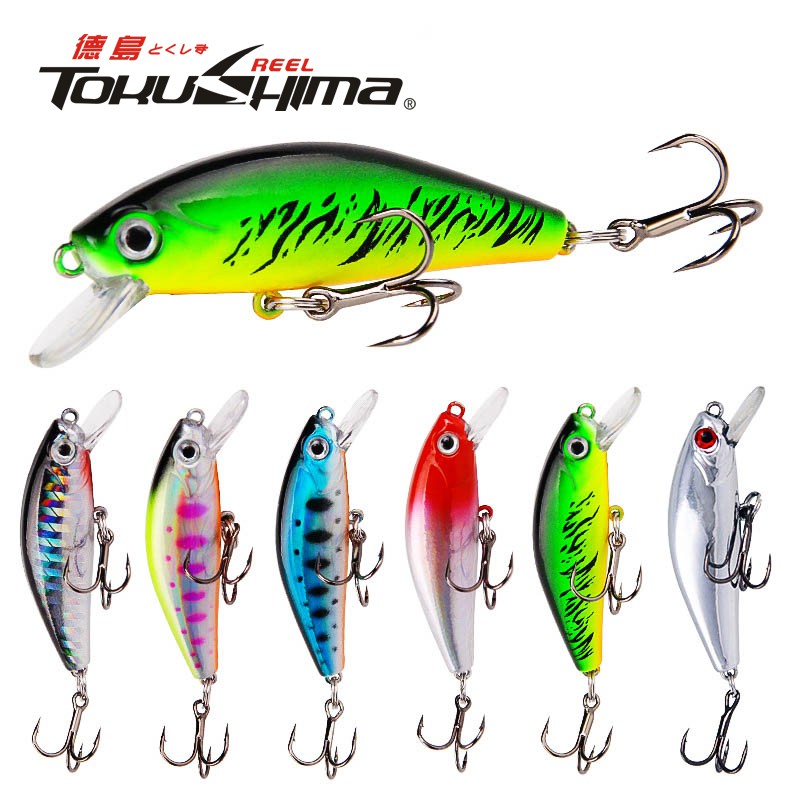 5.5 Cm/6.7g Minnow Isca De Pesca Flutuante Artificial Duro Baixo Wobblers Iscas