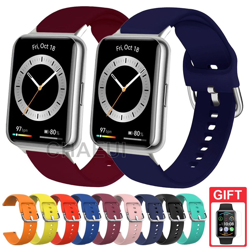Pulseira De Silicone Acessórios Para Huawei Watch Fit 2 3 4 5 Pro / Huawei Watch Fit Special Edition