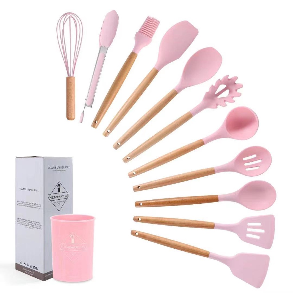 Utensílios De Cozinha Conjunto 12 Pcs Silicone Antiaderente Kit utensílios cozinha em silicone