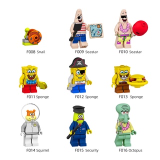 SpongeBob SquarePants Mini Brinquedos Figuras De Blocos De Construção FL1002