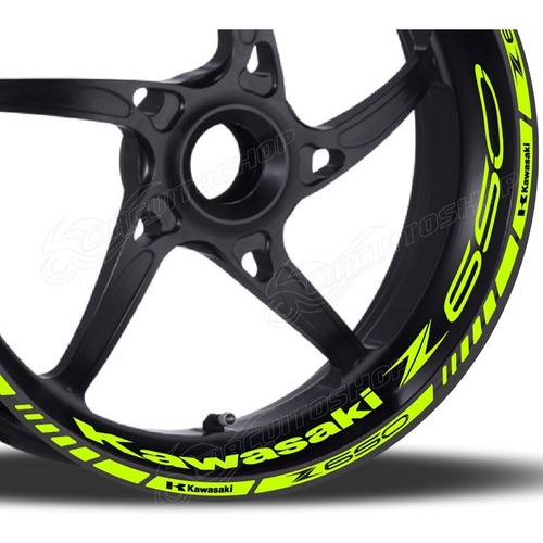 Friso + Adesivo Refletivo M12 Roda Moto Kawasaki Z 650 Z650
