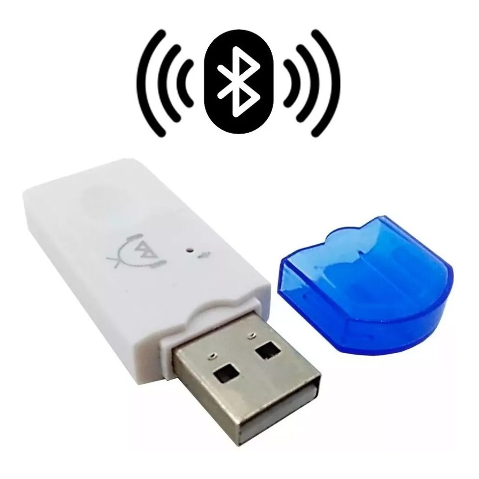 PENDRIVE ADAPTADOR RECEPTOR VIA BLUETOOTH ÁUDIO USB = MINI PEN DRIVE BRANCO