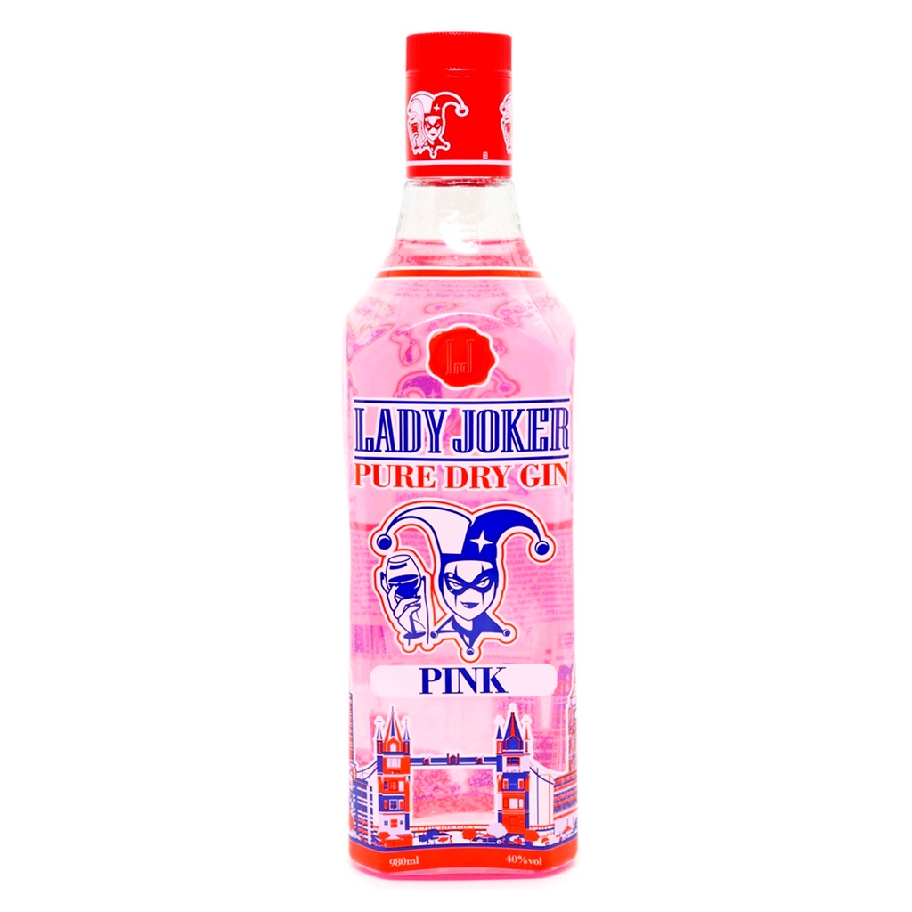 GIN LADY JOKER "PINK" 980ML em Oferta na Shopee