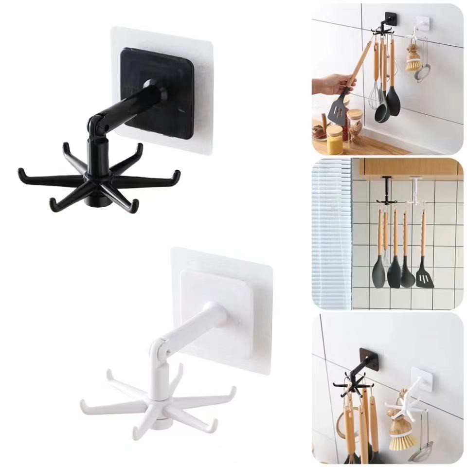 Porta Utensilios Cozinha Parede Talheres Suporte Giratorio Gancho Multiuso Expansivel Adesiv o envio imediato