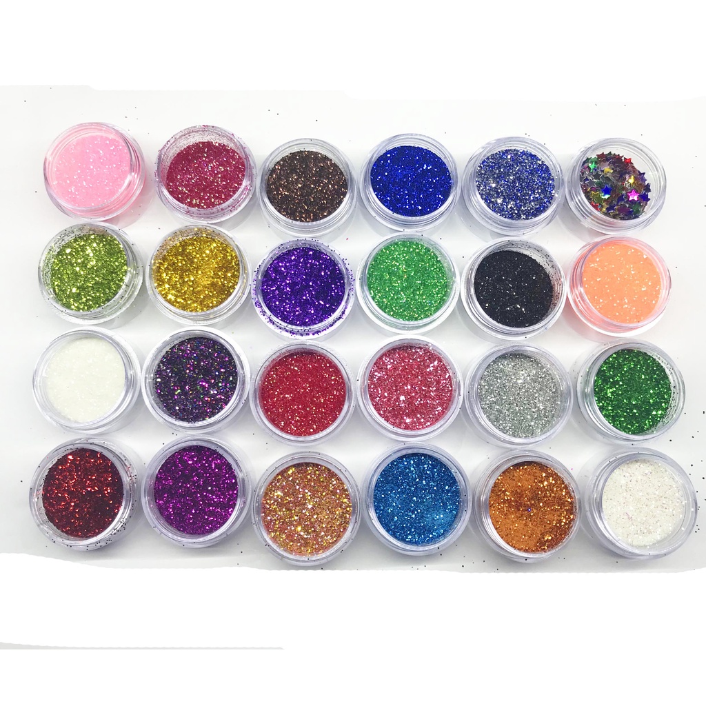 Kit 24 glitters carnaval para maquiagem glitter make up
