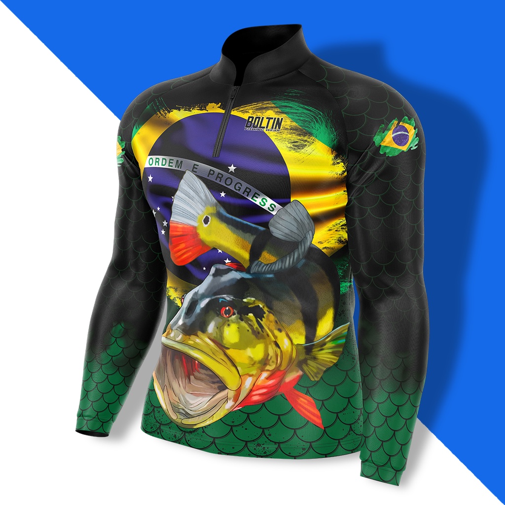 Camisa Camiseta de Pesca Proteção Solar Uv50 ++ DryFit Tecido Térmico em Oferta na Shopee