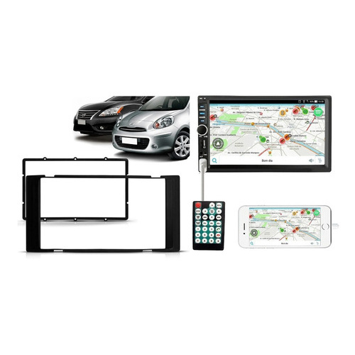 Central Multimidia Nissan Sentra March Versa 2014 2015 2016 em Oferta na Shopee