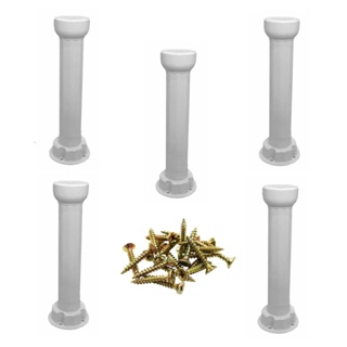 Kit 5 Pé Ajustável Com Variação Altura Para Móveis Armário Regulável Redondo 26,4cm A 30cm Suporta Até 80kg em Oferta na Shopee