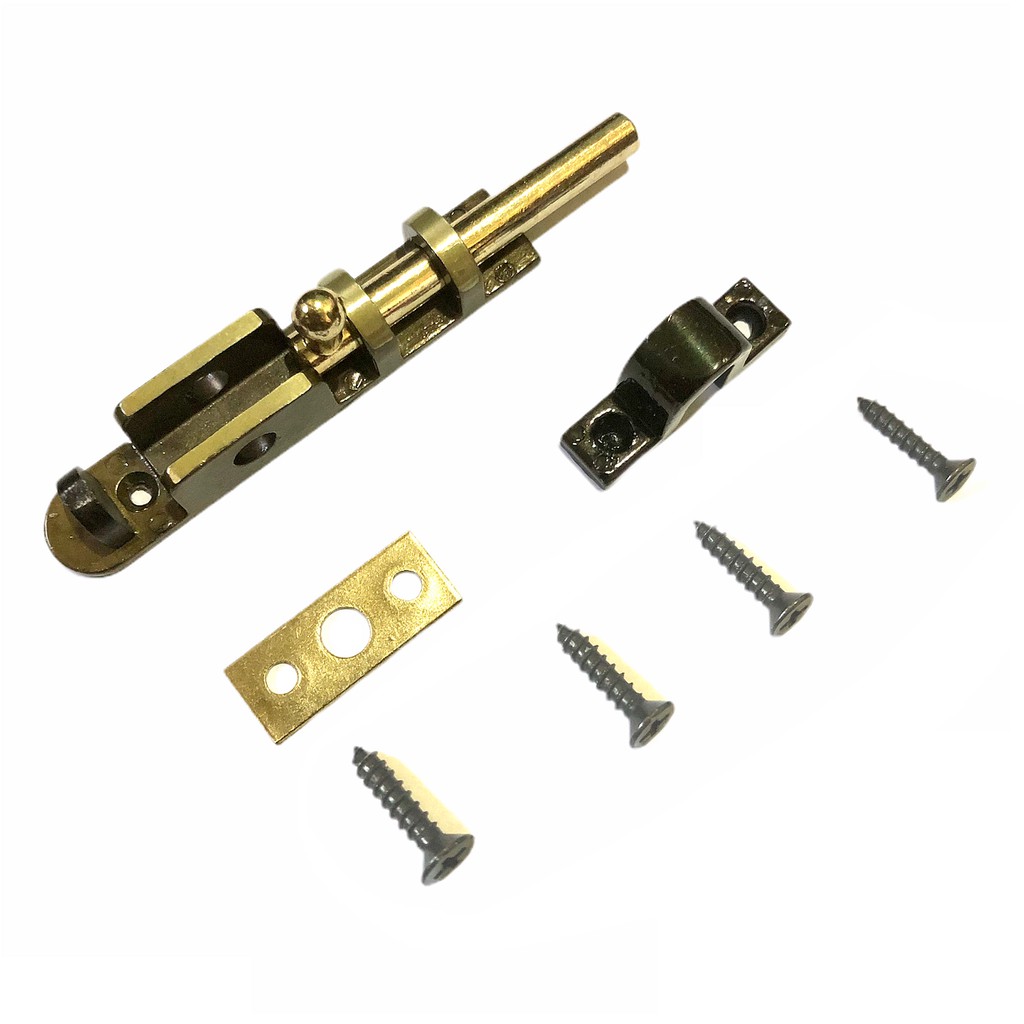 Ferrolho Trinco Fecho Jemae Em Zamac Latonado Oxidado 09cm Kit Com 6 Completo