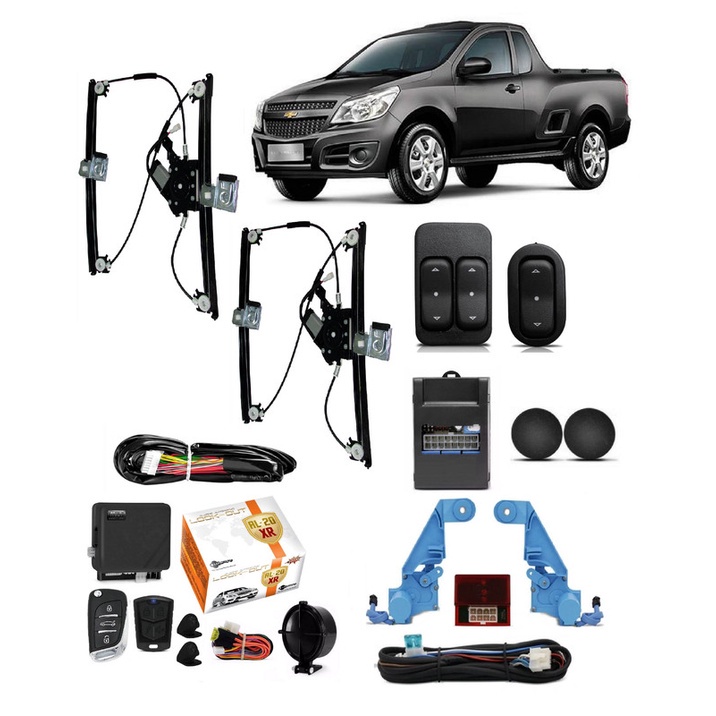 Kit Vidro Eletrico Nova Montana 2013 2014 + Trava + Alarme Canivete