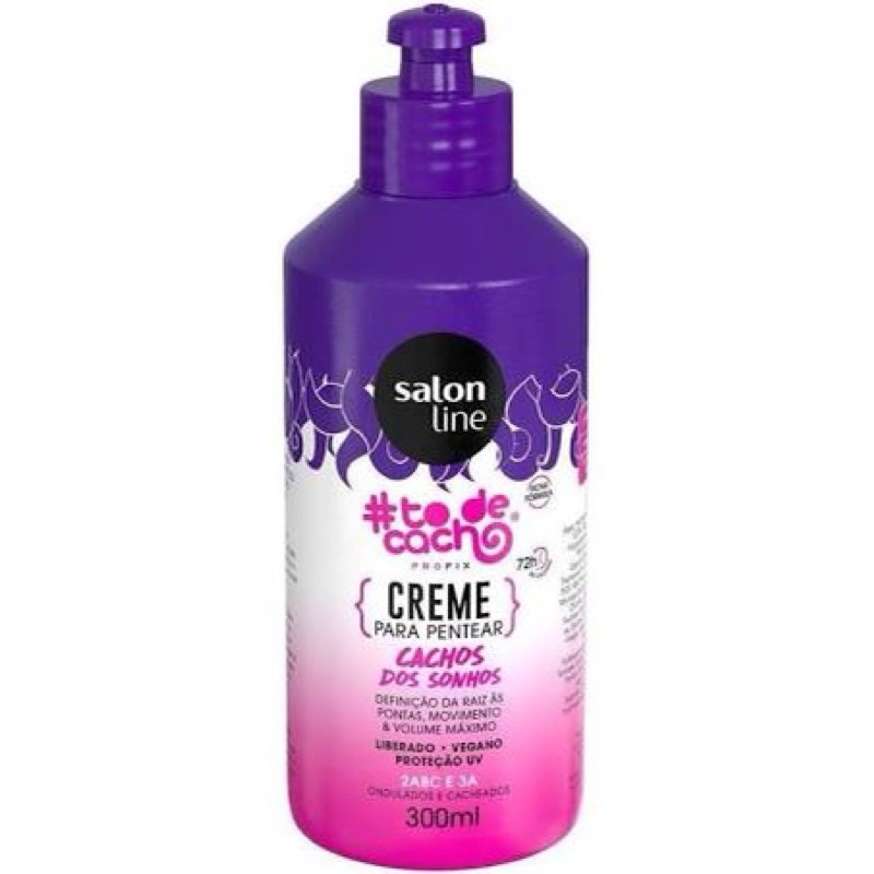 Kit Salon Line Cachos Dos Sonhos Todecacho 3 Produtos 300 Ml Shampoo Condicionador E Creme De Pentear Shopee Brasil
