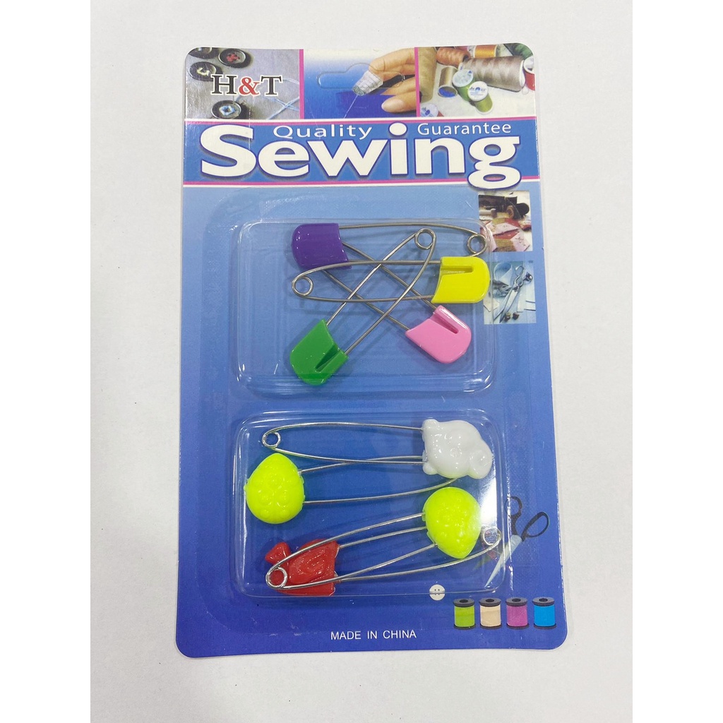 Cartela de 8 Alfinete de Segurança Grande Infantil Fralda de Pano